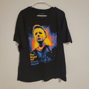 Halloween Michael Meyers Graphic T Shirt Mens‎ Size XL Black Horror 80s
